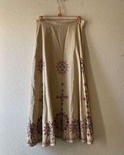 Coldwater creek linen blend tank embroidered beaded petite small