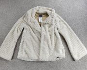 Patagonia Womens Pelage Jacket XS Ivory Zip Up Fuzzy Faux Fur Soft Fleece