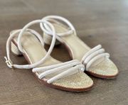 j. mclaughlin sunniva strappy beige heeled sandals