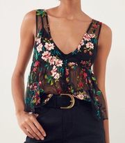 flower mesh shirt