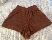 Brown Towel Shorts