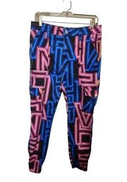 Vip jeans electric neon jogger pants size 15/16 pink blue black