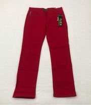 Southpole CCCLX FLEX The Movement Slim Straight Red Jeans Work Pants Womens 16.