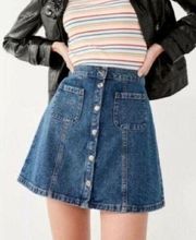 BDG  denim button front mini skirt Size‎ Small