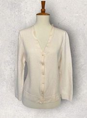 Brooks Brothers 100% Merino Wool Cream Cardigan Women's XL/Extra Large