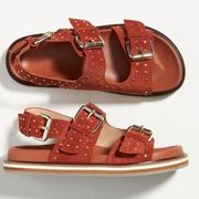Pilcro and the Letterpress Studded Buckle Sandals