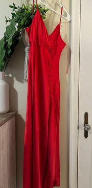 Red Maxi Gown Dress