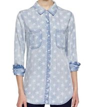 Rails Chambray Star Print Button Down