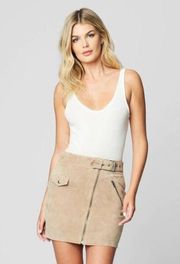 BlankNYC Bare It All Skirt Leather Tan Brown Size 28 NWT *Defect* DIY