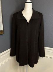 Misook Ribbed Blazer with Pleat Back and Front Pockets