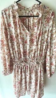 NWOT, Floral Longsleeve Dress size Small