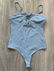 Blue Thong Bodysuit