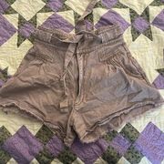 Free People Cargo Short With Button Waist And Tie Belt