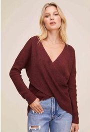 ASTR the Label Maroon Wrap Sweater