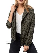 Rails Collins Jacket in Green Leopard Size Small Women's Utility