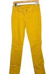 Ann Taylor Women’s Yellow Cotton Blend Modern Fit Golden Straight Jeans Size 4