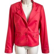 Outback Red Soft Shell Single Breasted Blazer Jacket Red Orange Large Pockets