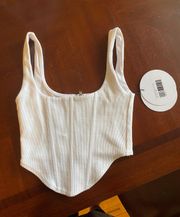 Kaeshia Ribbed Bustier Top