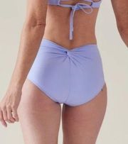 Athleta L Hampton High Waist Bikini Bottom Large Sparrowtail Blue