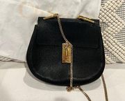 Auth Chloe Drew Shoulder Bag - Black Leather Shoulder Bag