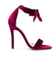 MODE Collective REVOLVE Sage Sandal Bordeaux Velvet Stilleto Heels EU 36 US 6 Ne