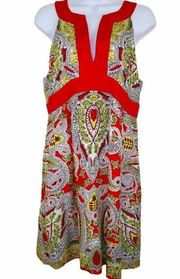 Tibi silk‎ Floral Paisley V Neck Dress 8