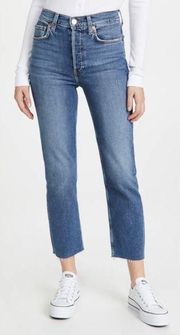 RE/DONE
High Rise Comfort Stretch Ankle Crop Jeans