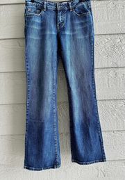 Y2K  Blue Jeans Medium Rise Straight Leg With Flare Bottom Size 29 Reg