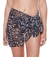 Sanctuary Swim Short Crinkle Chiffon Printed Pareo