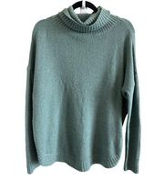 STACCATO Women's Medium Light Green Green Long Sleeve Cowl Neck Pullover Sweater