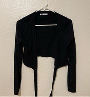 Zara Black Wrap Sweater Size Medium