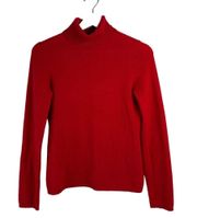 Charter Club Women's Size XS Turtleneck Sweater Luxury Cashmere Long Sleeve Red