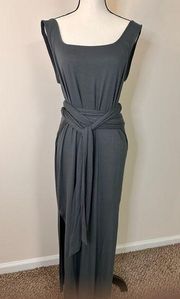 MODERN CITIZEN Green Maxi Dress with Tie Waist Sz XL NWOT