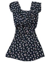 Lisakai Revolve Floral Short Sleeve Dress Open Back Size Small Medium Women's