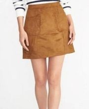 Old Navy Suede Brown Mini Skirt size 4