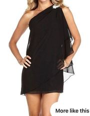 black one shoulder dress