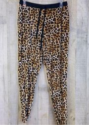 Secret Treasures Size Medium (8-10) Animal Print Velour Sleep Pants w/Po…