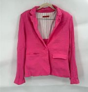 Alice & Olivia Barbiecore Pink Formal Women Medium Preppy Business Blazer Jacket