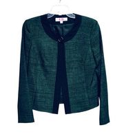 9&CO Green Black Shimmer Blazer Jacket 6