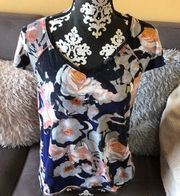 VERA WANG Simply Vera Floral T-Shirt Size PM