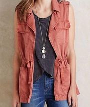 Sanctuary burnt orange sleeveless jacket vest size M