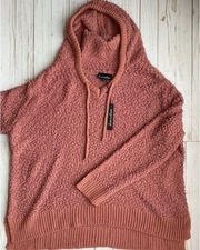 Alison Andrews High/Low Hooded Sweater Dusty Pink