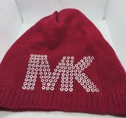 HP! Michael Kors Pink & Silver MK Beanie