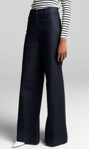 LIKE NEW $365 A.L.C Indigo Galen Flare Pants ( 6 )