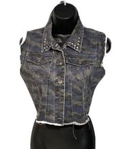 rue 21 cropped csmo vest medium