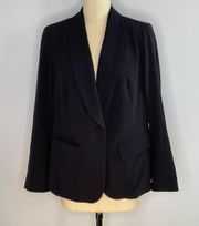 Classic 1 Button Blazer- Black- Size 16