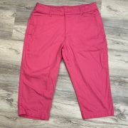 St John's Bay Hot Pink Capri Pants Size 14