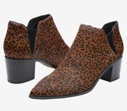 Sanctuary Revel Booties Calf Hair Leopard Print Western Block Heel Sz 6.5 NWOT