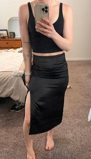 Satin Midi Skirt