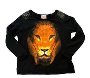 Romeo & Juliet Tiger Face and Spikes Sweatshirt